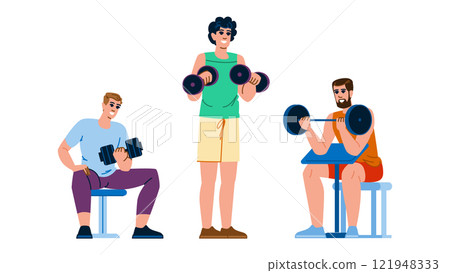 dip fitness exercises arm vector 121948333