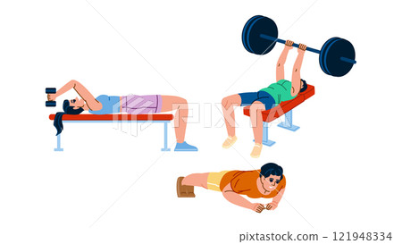 chinup fitness exercises arm vector 121948334
