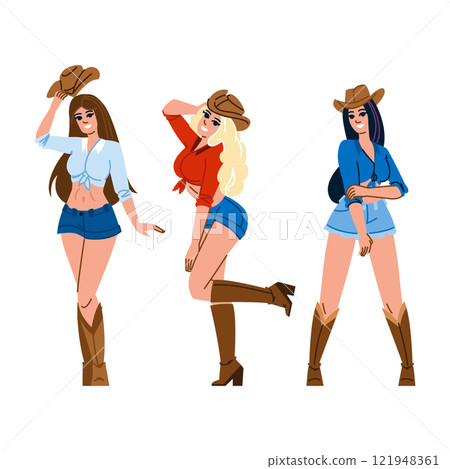 lasso cowgirl vector lasso cowgirl vector 121948361