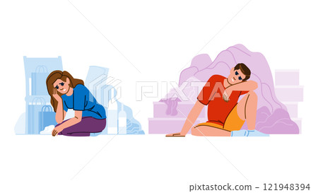 anxiety stress at home vector anxiety stress at home vector 121948394