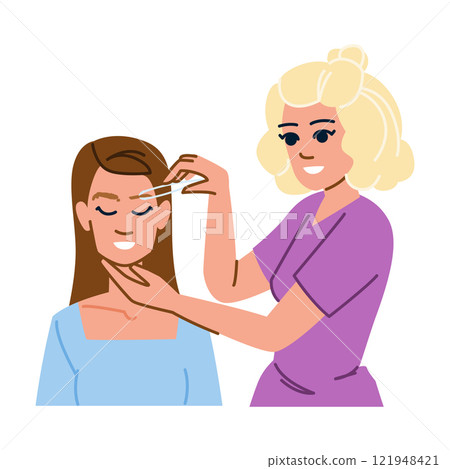 shape eyebrow shaping vector 121948421