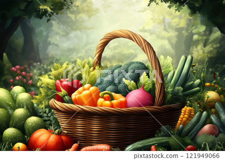 fresh natural vegetables 121949066