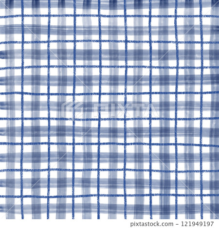 Navy Blue Plaid Gingham Hand Drawn Background Pattern Overlay Navy Blue Plaid Gingham Hand Drawn Background Pattern Overlay 121949197