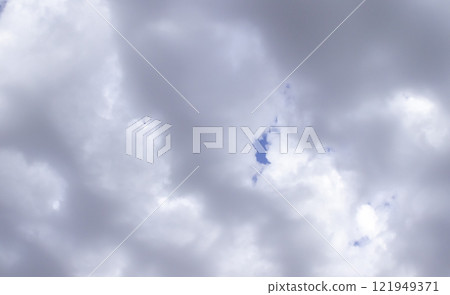Overcast sky with dark clouds. Dark sky before a thunder-storm. The gray cloud background before rain. Overcast sky with dark clouds. Dark sky before a thunder-storm. The gray cloud background before rain. 121949371
