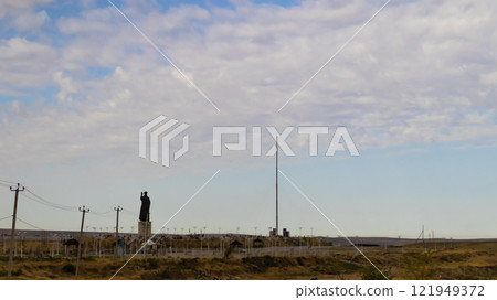 Beautiful dark dramatic sky with stormy clouds before rain or snow. Thunderstorm heaven landscape. Timelapse. 121949372