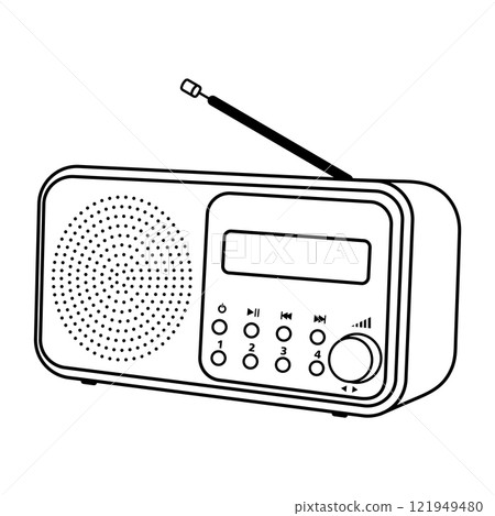 Retro Radio Vector Illustration 121949480