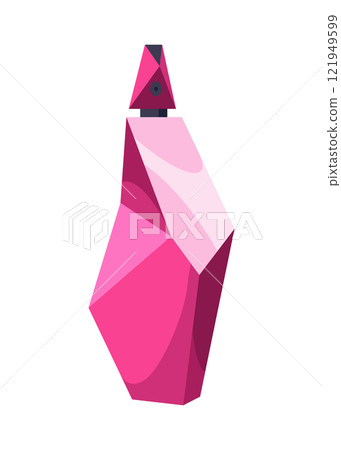 Cartoon perfume bottle, scented water and perfumes retro packaging. Fashion vintage bottle, decorative girly cosmetics flat decent vector Cartoon perfume bottle, scented water and perfumes retro packaging. Fashion vintage bottle, decorative girly cosmetics flat decent vector 121949599