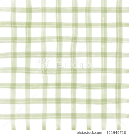 Sage Green Plaid Gingham Hand Drawn Background Pattern Overlay 121949718