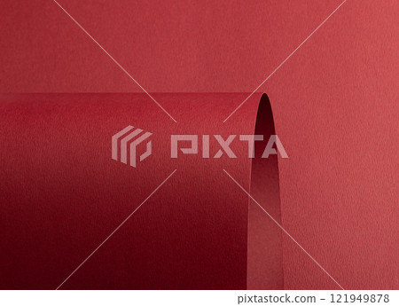 Crimson red paper background with a matte, grainy texture and smooth surface. Deep red tones create Crimson red paper background with a matte, grainy texture and smooth surface. Deep red tones create 121949878