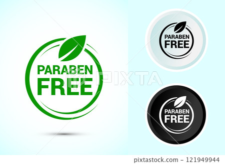 Paraben free icon design illustration,  Suitable for natural product label 121949944