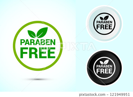 Paraben free icon design illustration,  Suitable for natural product label 121949951