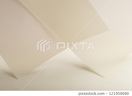 Translucent vellum paper background with creamy beige layering and a matte, smooth texture. Soft 121950080