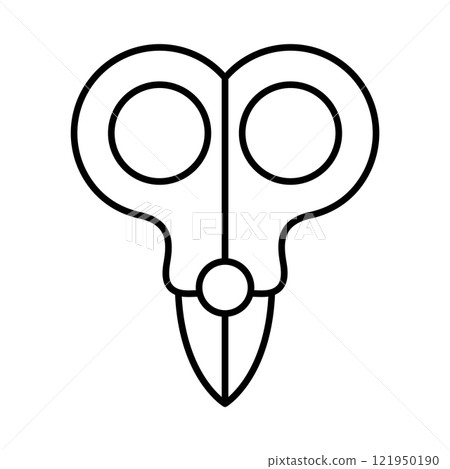 Minimalist Scissors Outline Vector Illustration Minimalist Scissors Outline Vector Illustration 121950190
