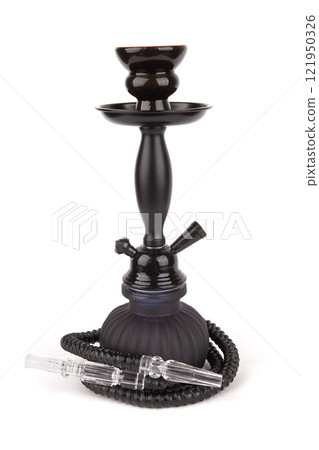 Black hookah isolated Black hookah isolated 121950326