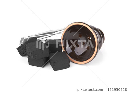 Coal on white 121950328