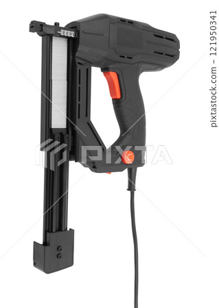 Electric stapler isolated 121950341