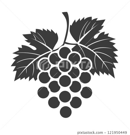 Grape Simple Logo. Vector Illustration Grape Simple Logo. Vector Illustration 121950449