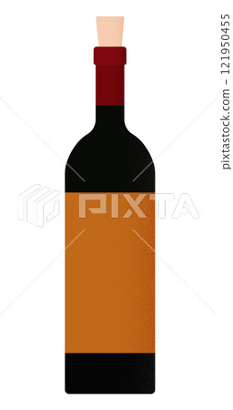 Wine Bottle Isolated. Vector Illustration Wine Bottle Isolated. Vector Illustration 121950455