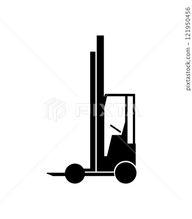 Forklift lifting cargo in a warehouse setting during daytime operations Forklift lifting cargo in a warehouse setting during daytime operations 121950456