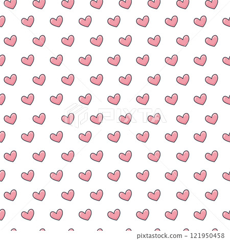 Repeating Pink Hearts Seamless Pattern Repeating Pink Hearts Seamless Pattern 121950458