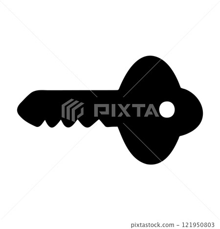 Key Silhouette Vector Illustration 121950803