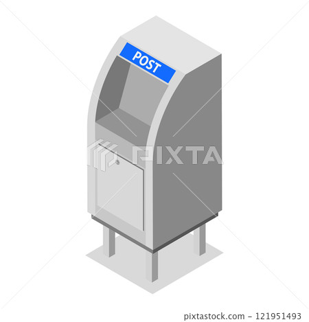 3D Isometric Flat Vector Set of Mailboxes, Post Elements. Item 3 3D Isometric Flat Vector Set of Mailboxes, Post Elements. Item 3 121951493