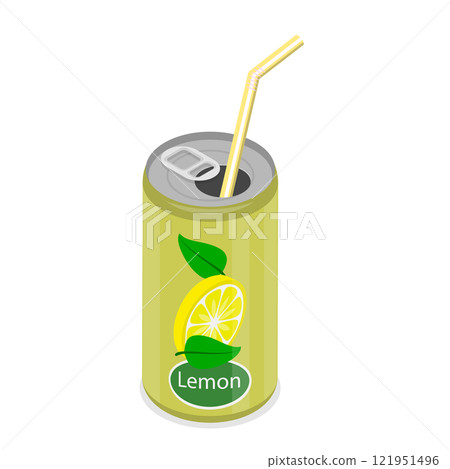 3D Isometric Flat Vector Set of Soda Drinks, Soft Beverages Cans. Item 3 3D Isometric Flat Vector Set of Soda Drinks, Soft Beverages Cans. Item 3 121951496