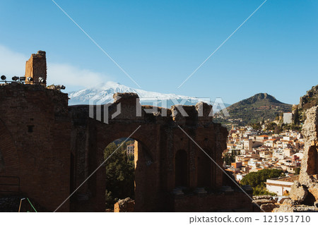 Theatre ruins of Taormina, Sicily Theatre ruins of Taormina, Sicily 121951710
