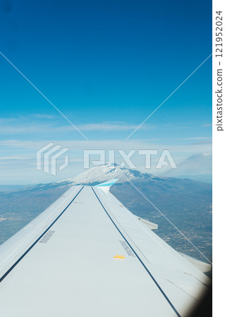從空中看到西西里島的埃特納火山 從空中看到西西里島的埃特納火山 121952024