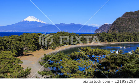 Suruga Bay and snow-capped mountains as seen from Toda Suruga Bay and snow-capped mountains as seen from Toda 121952297