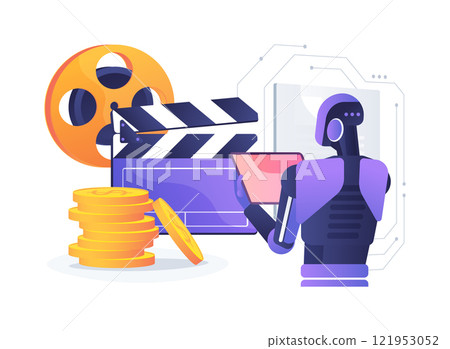 AI-Predictive Box Office Success abstract concept vector illustration. 121953052