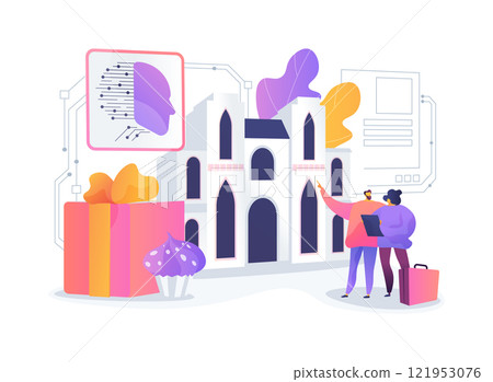 AI-Enhanced Loyalty Programs abstract concept vector illustration. 121953076