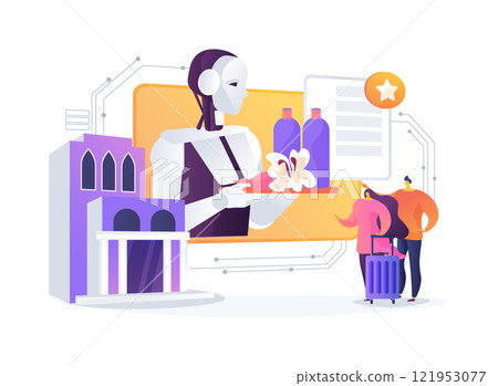 AI-Personalized Marketing abstract concept vector illustration. AI-Personalized Marketing abstract concept vector illustration. 121953077