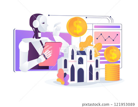 AI-Powered Dynamic Pricing abstract concept vector illustration. AI-Powered Dynamic Pricing abstract concept vector illustration. 121953089