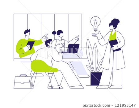 Focus group abstract concept vector illustration. 121953147