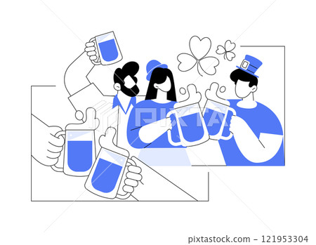 Dying beer isolated cartoon vector illustrations. 121953304