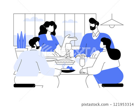 Home party isolated cartoon vector illustrations. 121953314