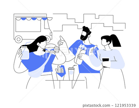 Food fest isolated cartoon vector illustrations. 121953339