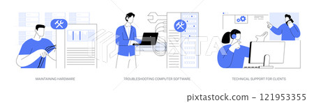 Network technician isolated cartoon vector illustrations se 121953355