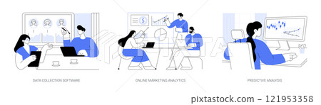 Use of Big Data isolated cartoon vector illustrations se 121953358