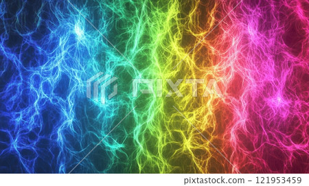 A Dark Background With A Vibrant Rainbow 121953459