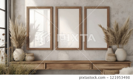 Boho Frame Mockup For Your Design 121953498