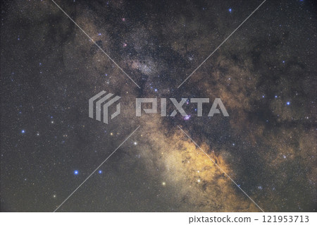 Spring starry sky: Center of the Milky Way 121953713