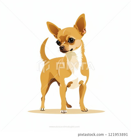 可愛的吉娃娃全身圖 121953891