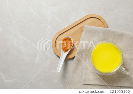 Moon or turmeric milk, concept of tasty drink 121955100