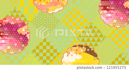 日本模式櫻花春天背景 121955273