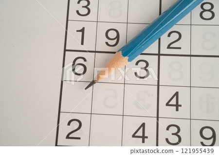 Sudoku puzzle, game to play for keep you brain younger for developing Alzheimer disease in senior patient. Sudoku puzzle, game to play for keep you brain younger for developing Alzheimer disease in senior patient. 121955439