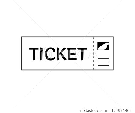 紙票的簡單黑白插圖 紙票的簡單黑白插圖 121955463