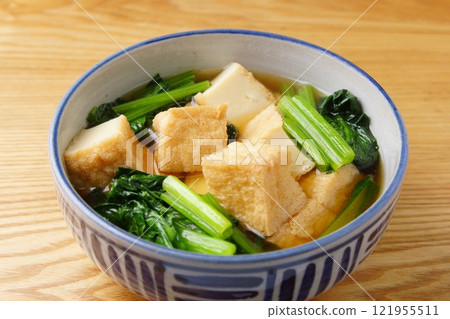 Komatsuna and Deep Fried 121955511