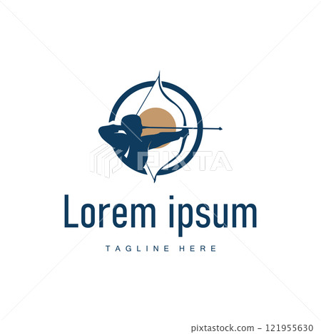 simple archer sports design simple archery logo with black arrow silhouette minimalist illustration product brand template simple archer sports design simple archery logo with black arrow silhouette minimalist illustration product brand template 121955630